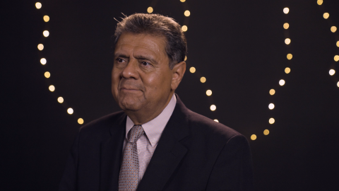 A still from a video recorded in the studio.